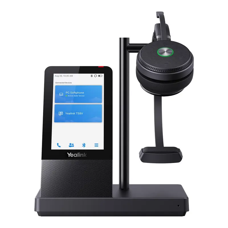 Yealink WH66 Mono UC DECT Wireless Headset, UC Workstation, HD Voice, 2-Mic Noise Cancellation&330 Adjustable, Leather Ear Cushions,Teams Certified