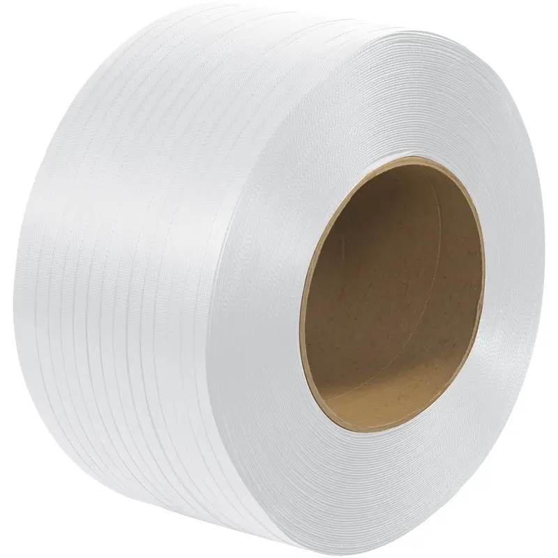 1/2" x 9900' - 8 x 8" Core Machine Grade Polypropylene Strapping - Embossed (PS2220) Coil   Of 1