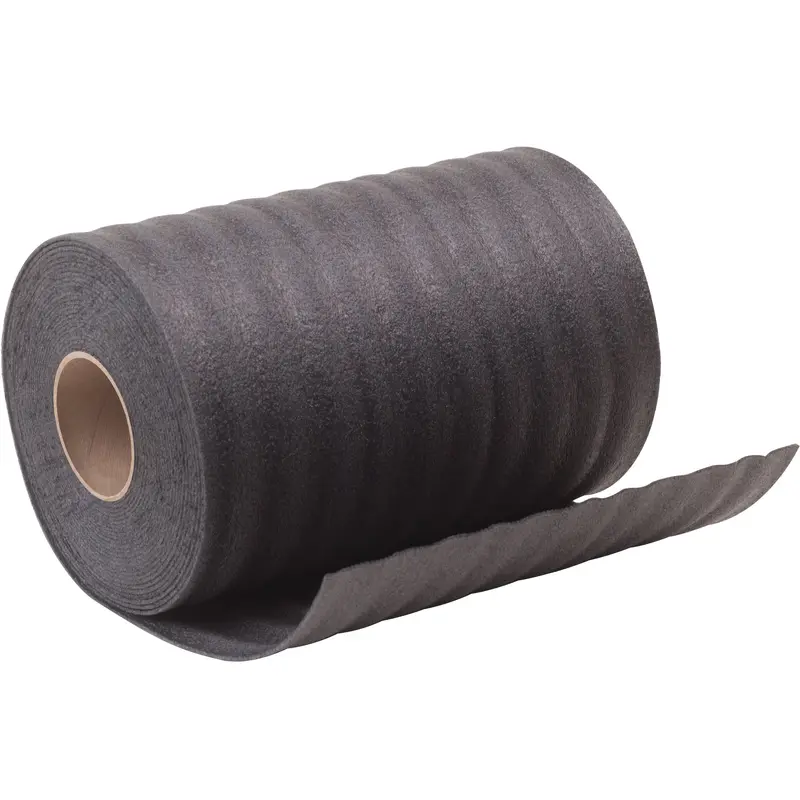 1/8 x 48 x 550 Perforated Recycled Black Air Foam Roll (FB1848P) Each