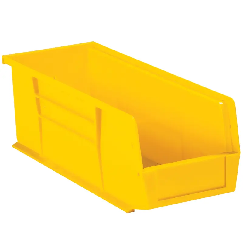 10 7/8 x 4 1/8 x 4" Yellow Plastic Stack & Hang Bin Boxes (BINP1144Y) Case Of 12