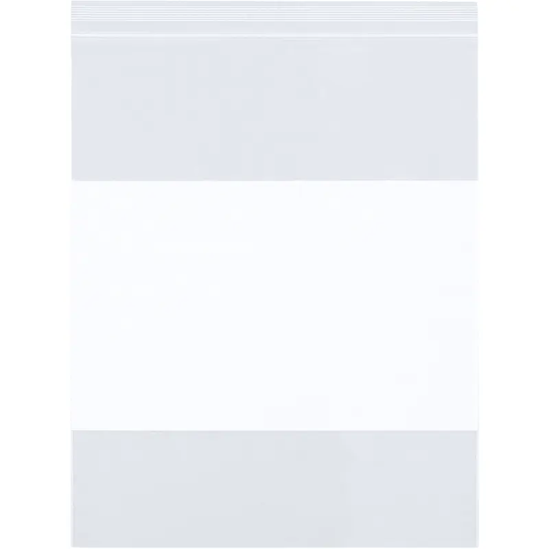 10 x 10" - 4 Mil White Block Reclosable Poly Bags (PB4009) Case Of 1000