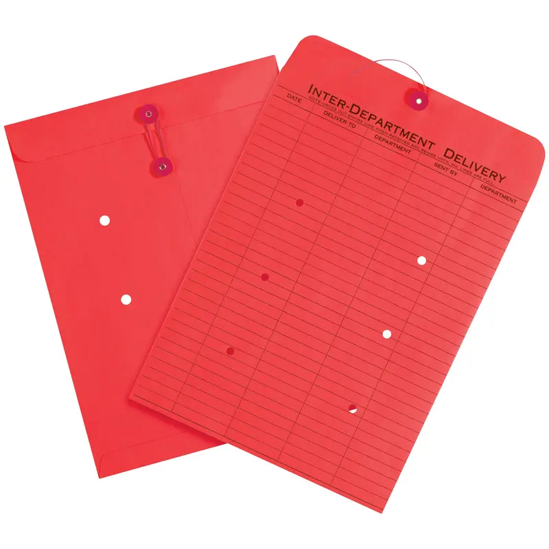10 x 13" Red Inter-Department Envelopes (EN1095) Case Of 100