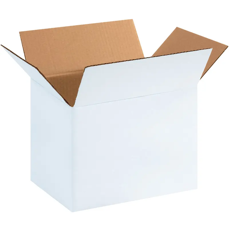 11 3/4 x 8 3/4 x 8 3/4" White Corrugated Boxes (1188W) Bundle Of 25