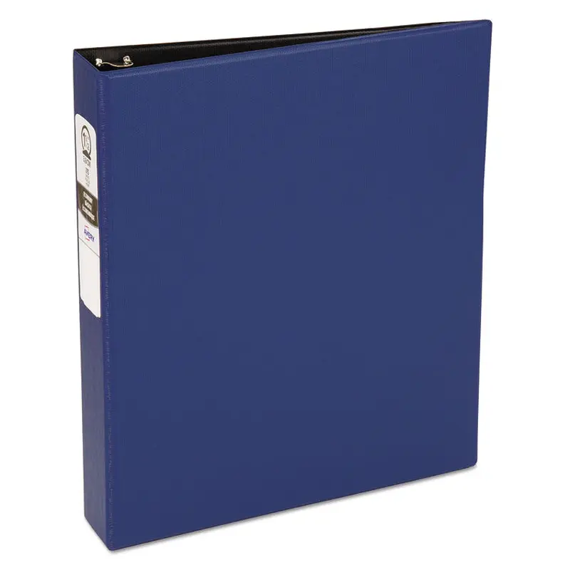 Avery Economy Non-View Binder with Round Rings, 3 Rings, 1.5" Capacity, 11 x 8.5, Blue, (3400) (AVE03400) Each
