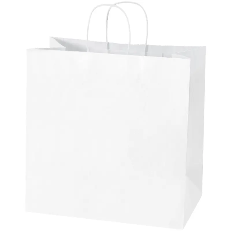 13 x 7 x 13" White Shopping Bags (BGS114W) Case Of 250