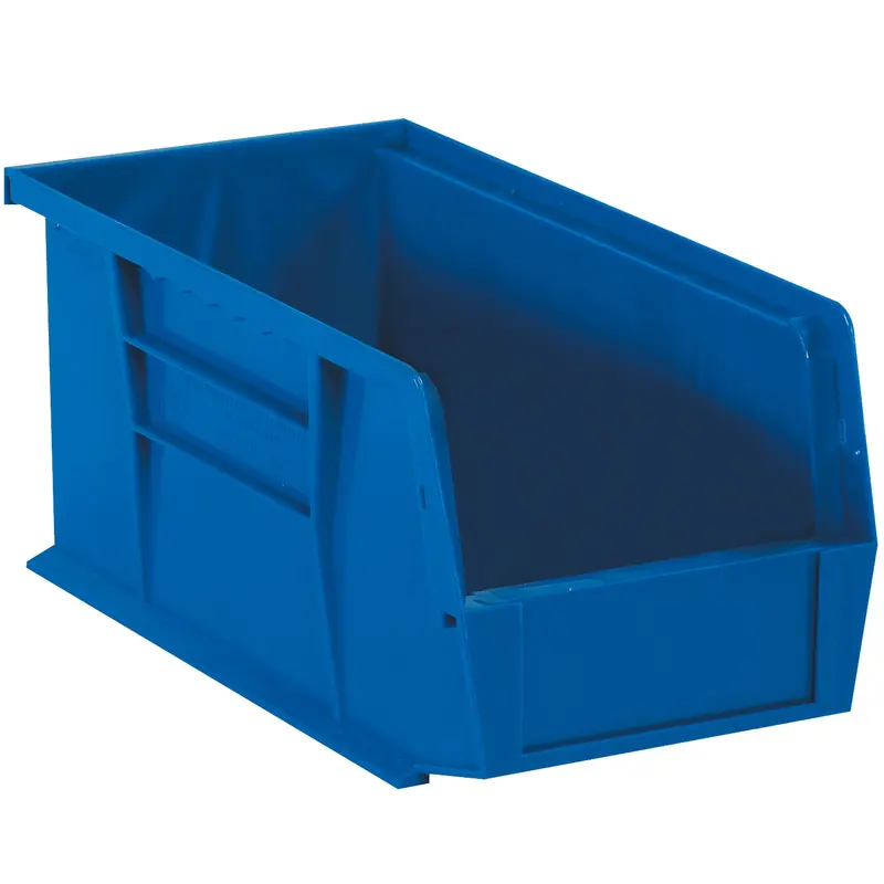 14 3/4 x 8 1/4 x 7" Blue Plastic Stack & Hang Bin Boxes (BINP1487B) Case Of 12