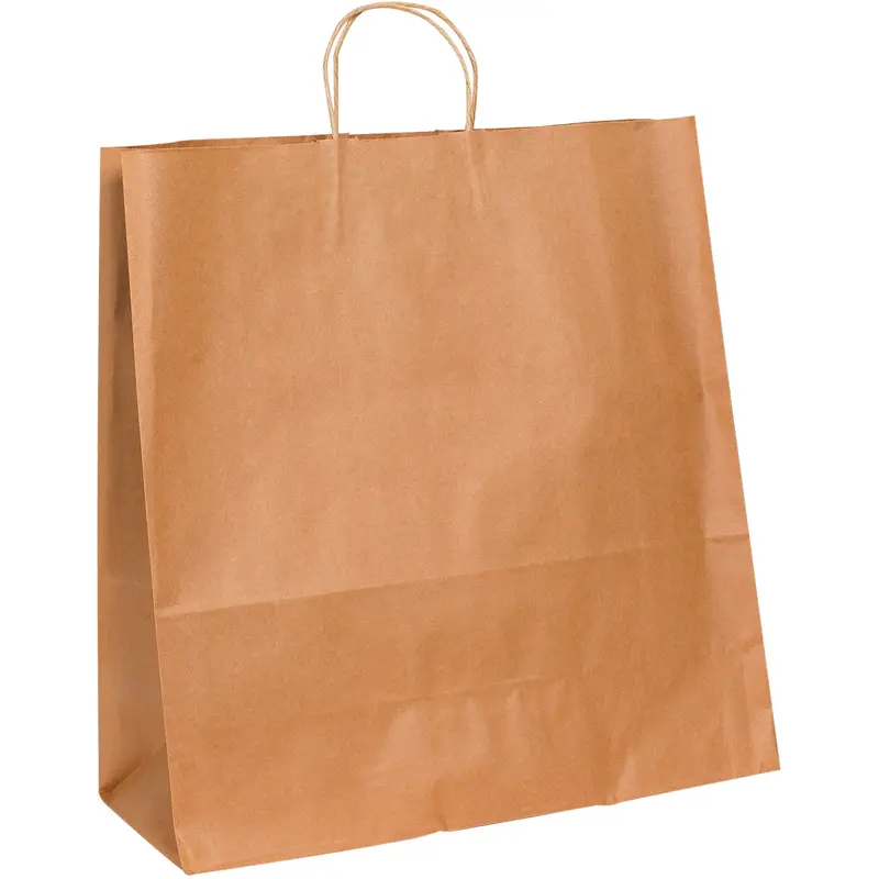 18 x 7 x 18" Kraft Paper Shopping Bags (BGS111K) Case Of 200