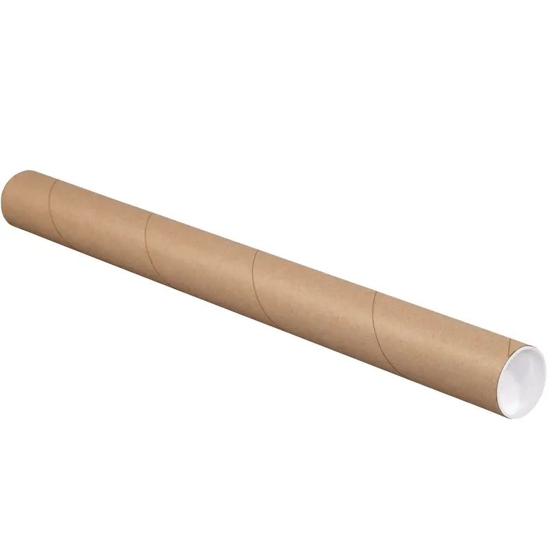 2 1/2 x 26" Kraft Tubes with Caps (P2526K) Case Of 34