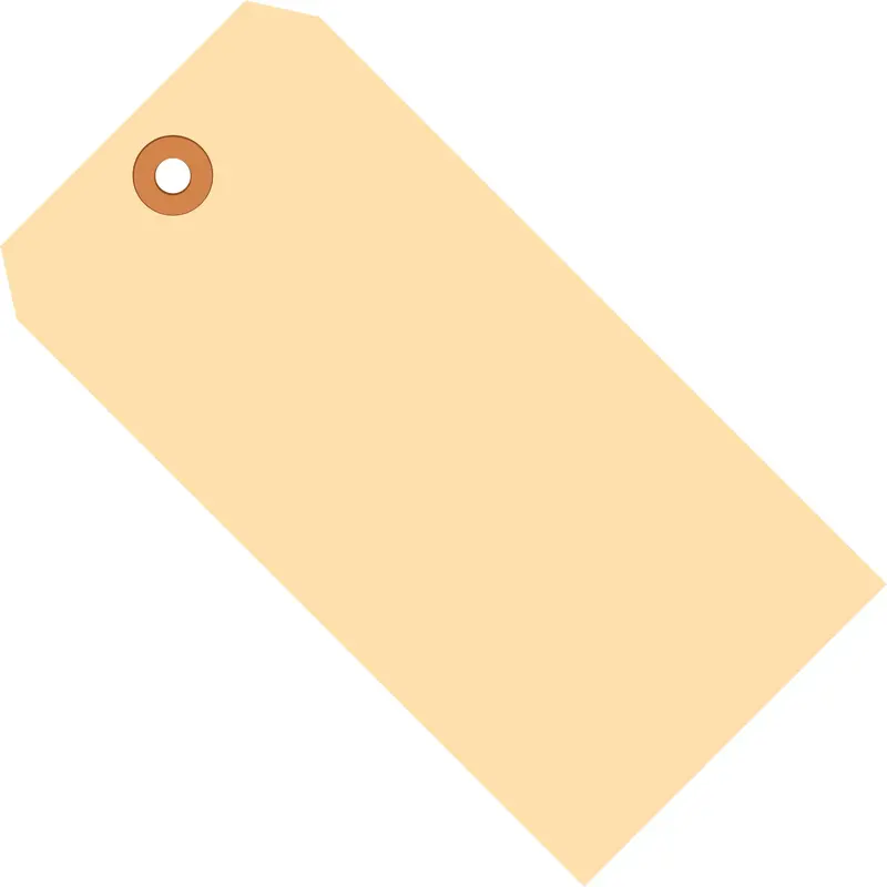 2 3/4 x 1 3/8" 13 Pt. Manila Shipping Tags (G10011) Case Of 1000