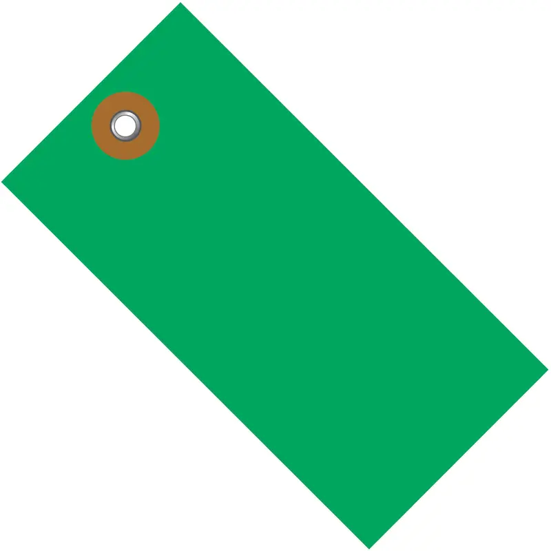 2 3/4 x 1 3/8" Green Tyvek Shipping Tag (G14011C) Case Of 100