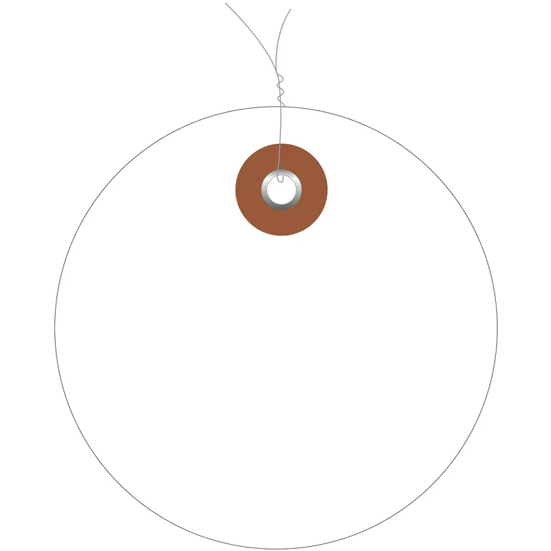 2" White Plastic Circle Tags - Pre-Wired (G26064W) Case Of 100
