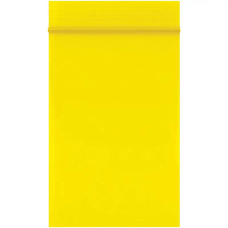 2 x 3" - 2 Mil Yellow Reclosable Poly Bags (PB3525Y) Case Of 1000