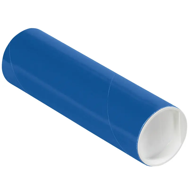 2 x 6" Blue Tubes with Caps (P2006B) Case Of 50