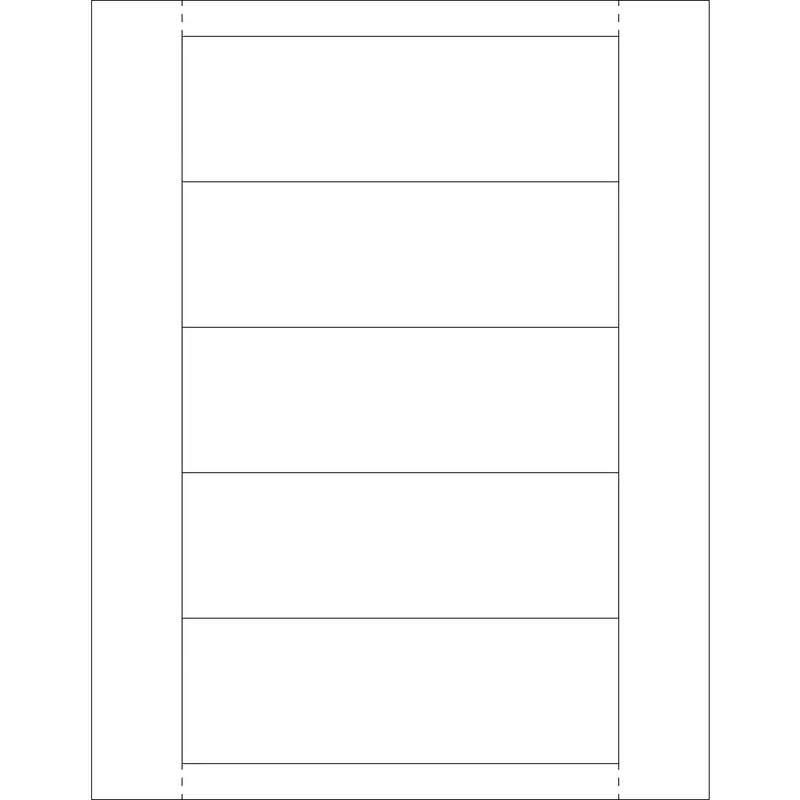 2 x 6" Plastic Label Holder Insert Cards (LH254) Case Of 250