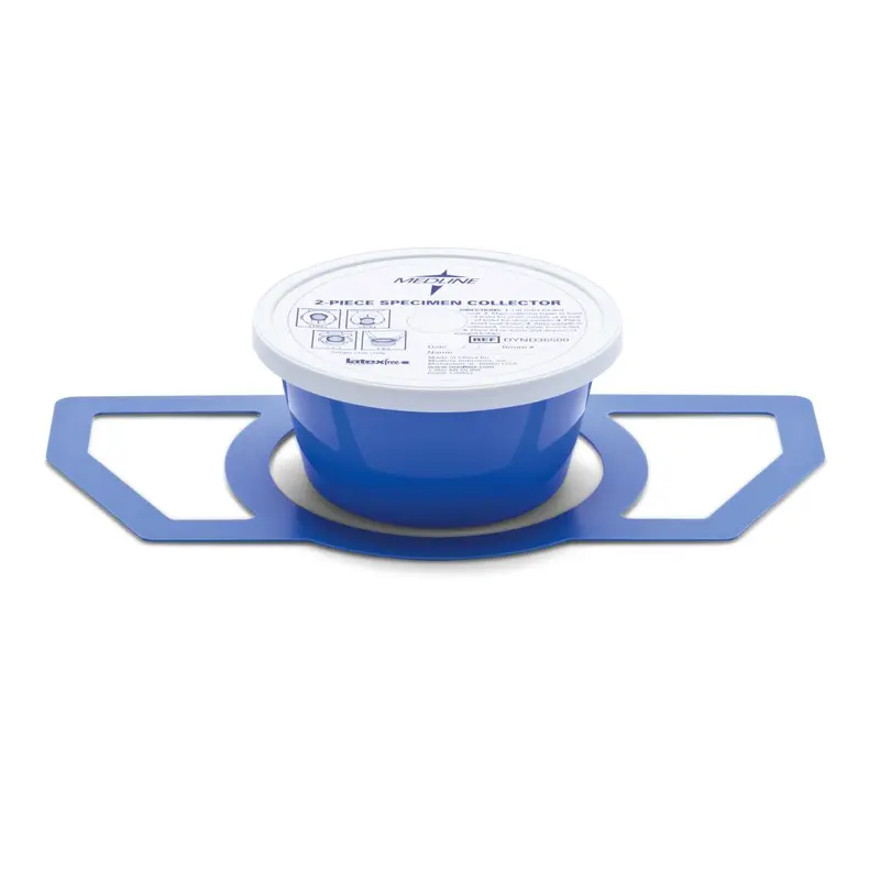 2-Piece Commode Specimen Collector, Light Blue, 1,200 mL, 40 oz., 100/CS (DYND36500) Case of 100
