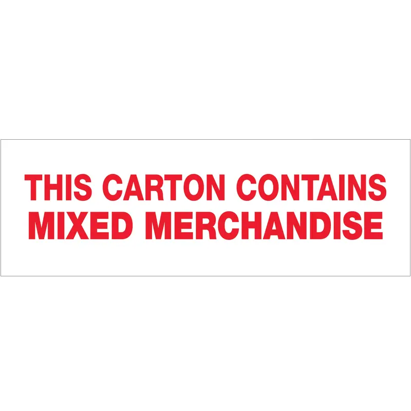 2" x 110 yds. - "Mixed Merchandise" (18 Pack) Tape Logic Messaged Carton Sealing Tape (T902P1018PK) Case Of 18