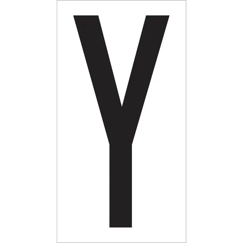 3 1/2" "Y" Vinyl Warehouse Letter Labels (DL9310Y) Case Of 50