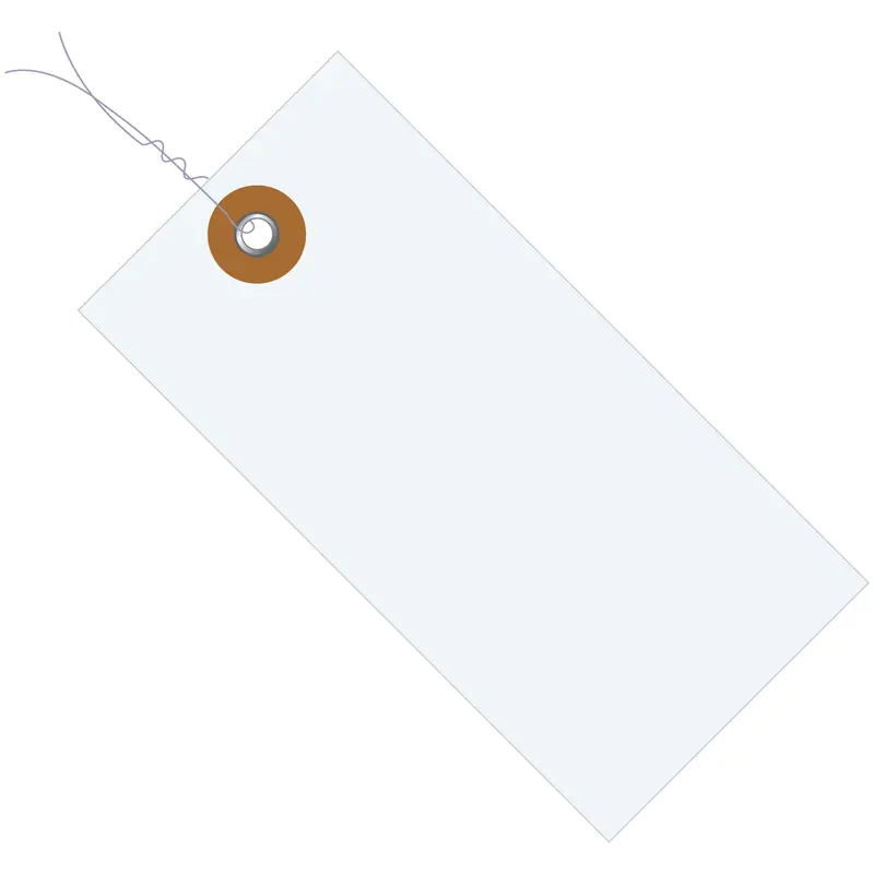 3 3/4 x 1 7/8" Tyvek Shipping Tags - Pre-Wired (G13033) Case Of 1000