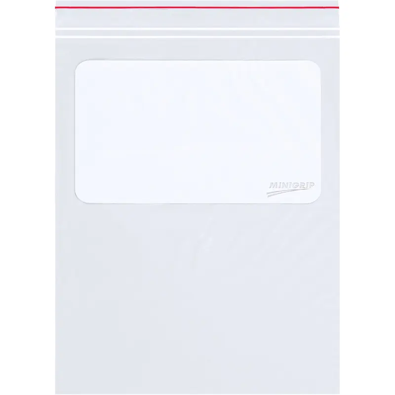 3 x 4" - 2 Mil Minigrip White Block Reclosable Poly Bags (MG3940) Case Of 1000