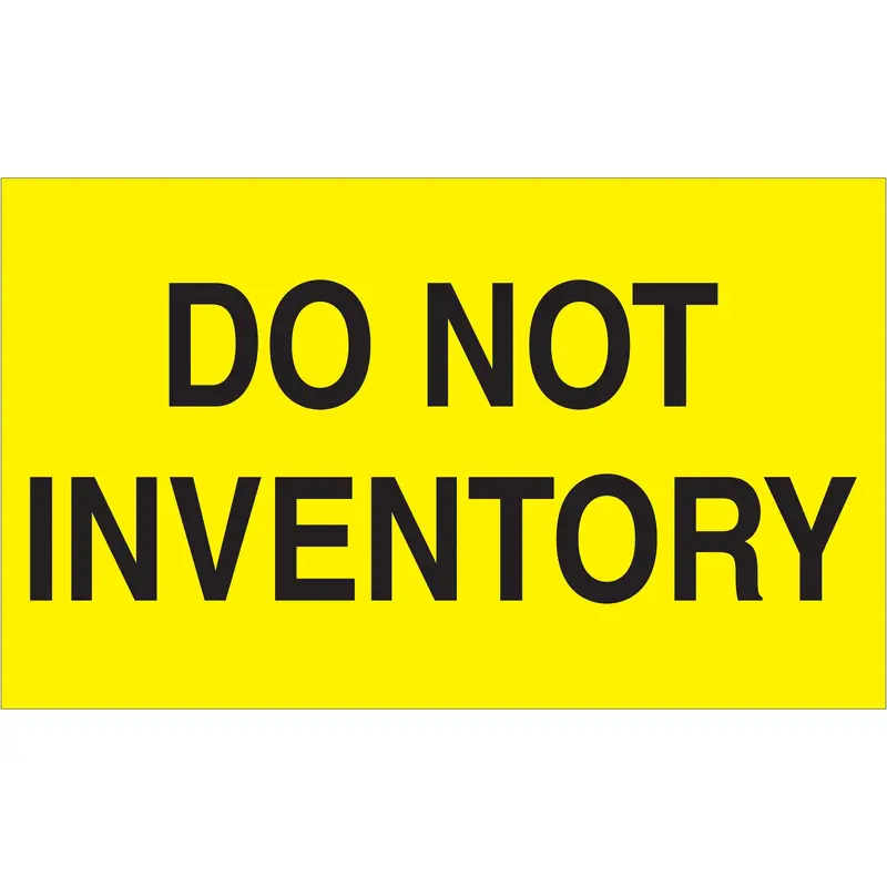 3 x 5" - "Do Not Inventory" (Fluorescent Yellow) Labels (DL2281) Roll Of 500