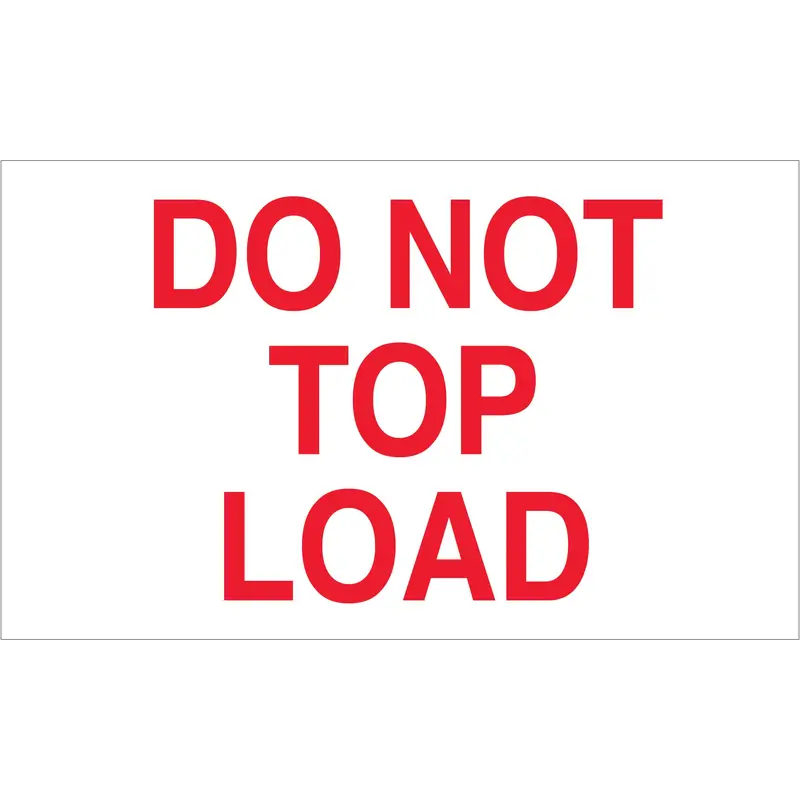 3 x 5" - "Do Not Top Load" Labels (DL1220) Roll Of 500