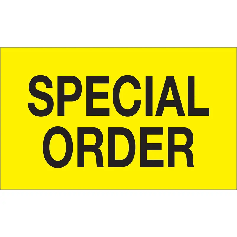 3 x 5" - "Special Order" (Fluorescent Yellow) Labels (DL1168) Roll Of 500