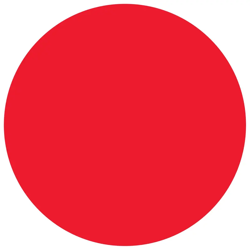 3" Circles - Fluorescent Red Removable Labels (DL1492FR) Roll Of 500