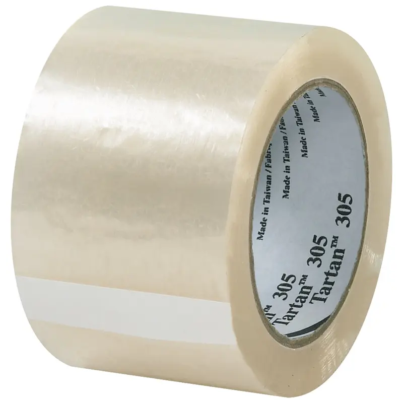3" x 110 yds. Clear Tartan Box Sealing Tape 305 (T905305) Case Of 24