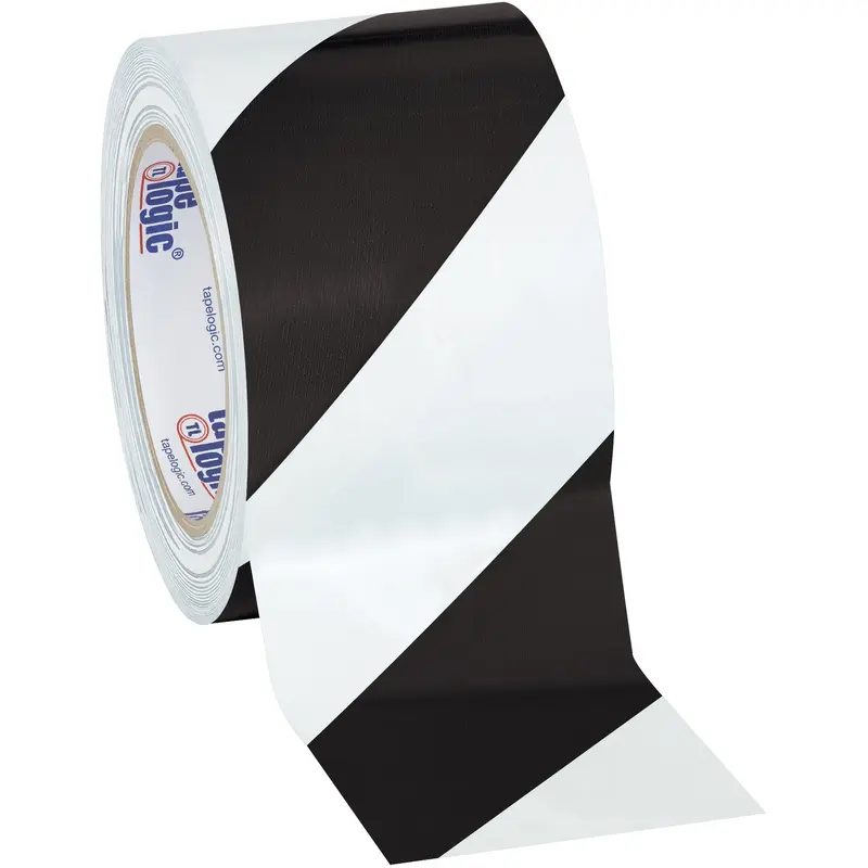 3" x 36 yds. Black/White (3 Pack) Tape Logic Striped Vinyl Safety Tape (T93363PKBW) Case Of 3
