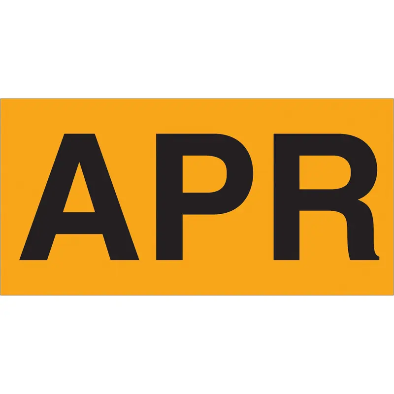 3 x 6" - "APR" (Fluorescent Orange) Months of the Year Labels (DL6762) Roll Of 500