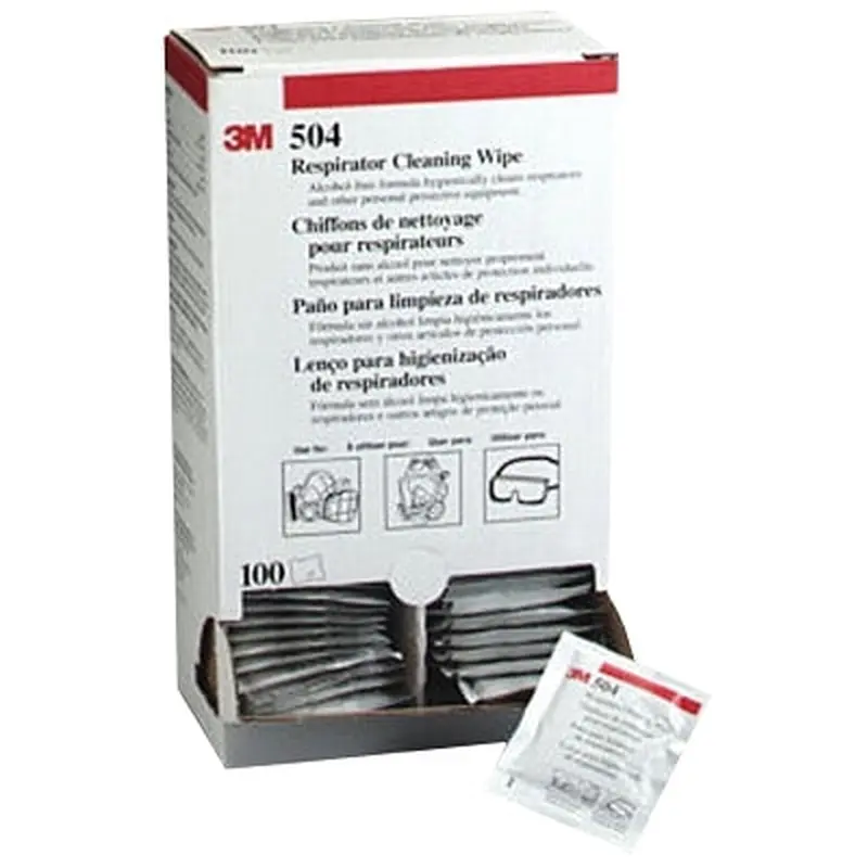 3M Alcohol Free Respiratorcleaning Wipe for 5000 (142-504) Box of 100