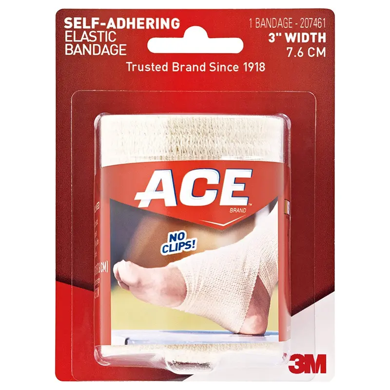 3M ACE Elastic Bandage 3 Inch Width X 5.3 Foot Self-Adherent Closure Tan NonSterile Standard Compression (976079_BX) 3/BX