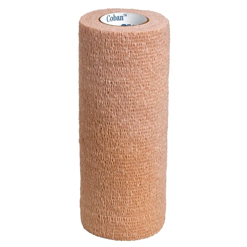 3M Coban Cohesive Bandage 6 Inch X 5 Yard Self-Adherent Closure Tan NonSterile Standard Compression (684275_CS) 12/CS