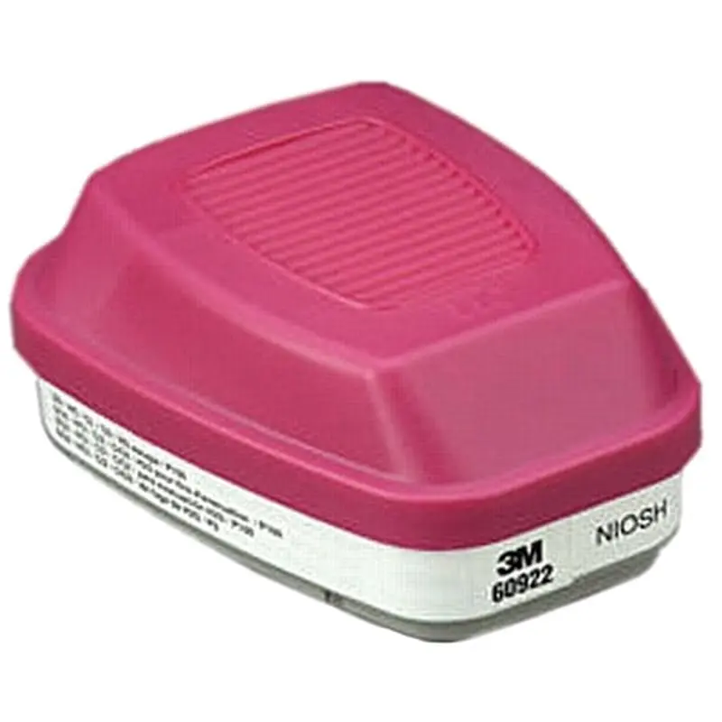 3M Combination Cartridges/P100 Particulate Filters, Acid Gases (142-60922) Each