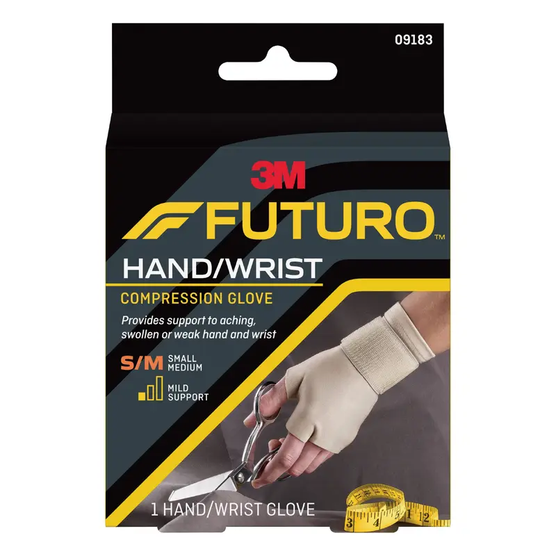 3M Futuro Support Glove Fingerless Small / Medium Over-the-Wrist Length Ambidextrous (971886_CS) 12/CS