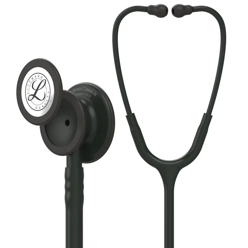 3M Littmann Classic III Clinician Stethoscope Black 1-Tube 27 Inch Tube Convertible Chestpiece (957796_EA) 1/EA