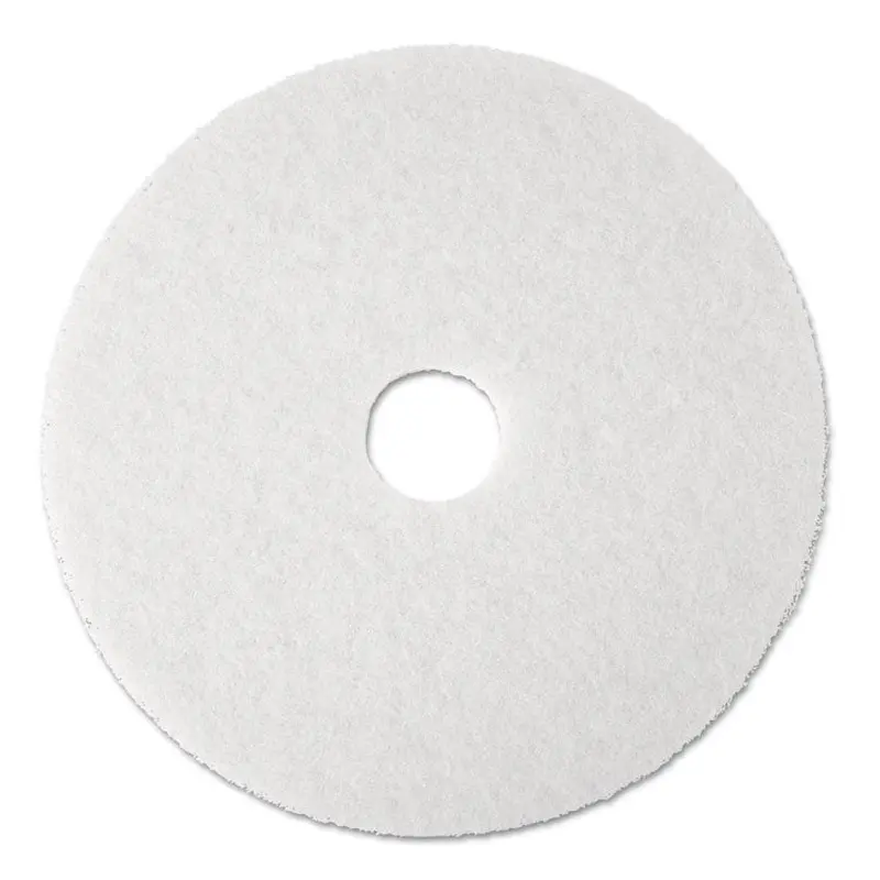 3M Low-Speed Super Polishing Floor Pads 4100, 20" Diameter, White, 5/Carton (MMM08484) Case of 5