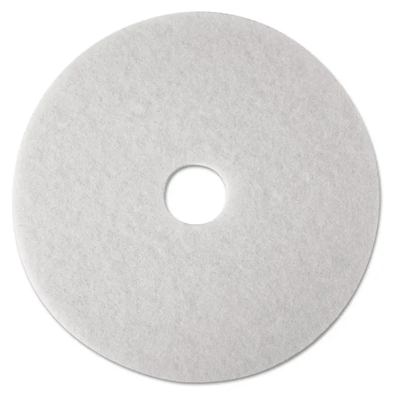 3M Low-Speed Super Polishing Floor Pads 4100, 27" Diameter, White, 5/Carton (MMM20313) Case of 5