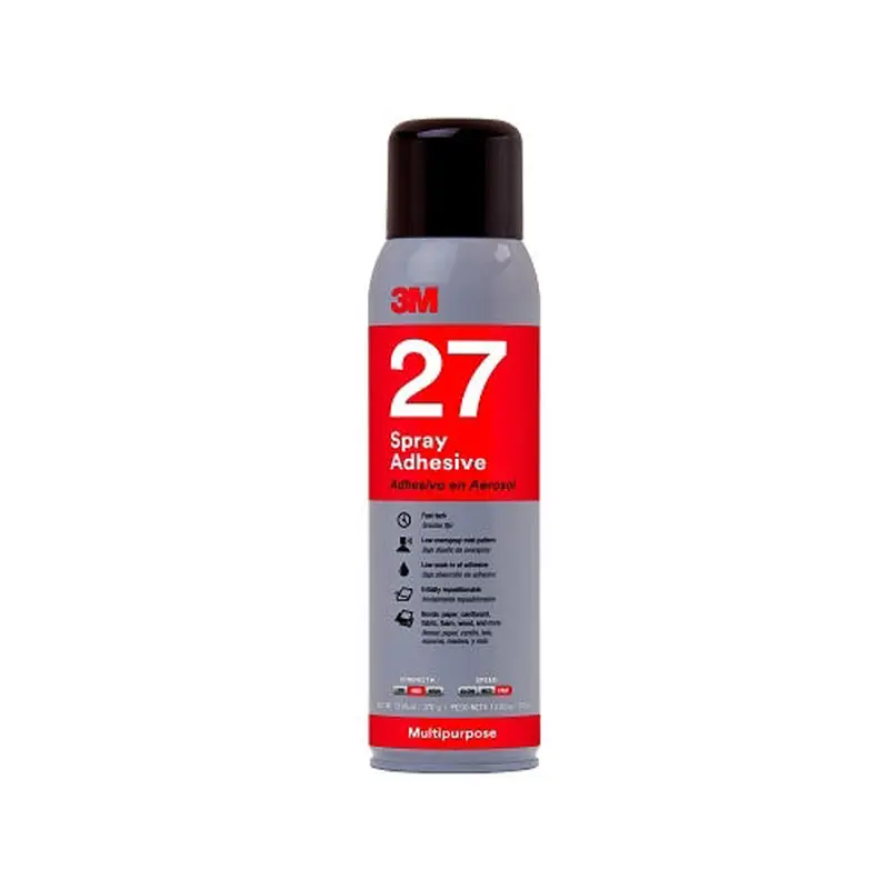 3M Multi-Purpose 27 Spray Adhesive, 13.5 oz Aerosol Can, White (405-051111-07832) 12 CN / CA