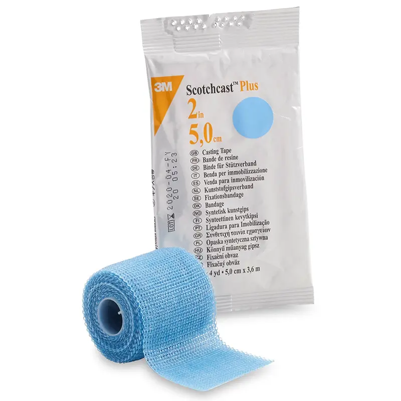 3M Scotchcast Plus Cast Tape 2 Inch X 12 Foot Fiberglass / Resin Light Blue (199231_EA) 1/EA
