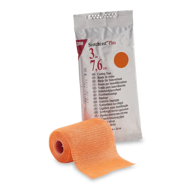 3M Scotchcast Plus Cast Tape 3 Inch X 12 Foot Fiberglass / Resin Bright Orange (199239_BX) 10/BX