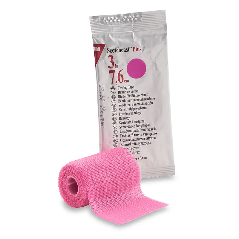 3M Scotchcast Plus Cast Tape 3 Inch X 12 Foot Fiberglass / Resin Bright Pink (199236_EA) 1/EA