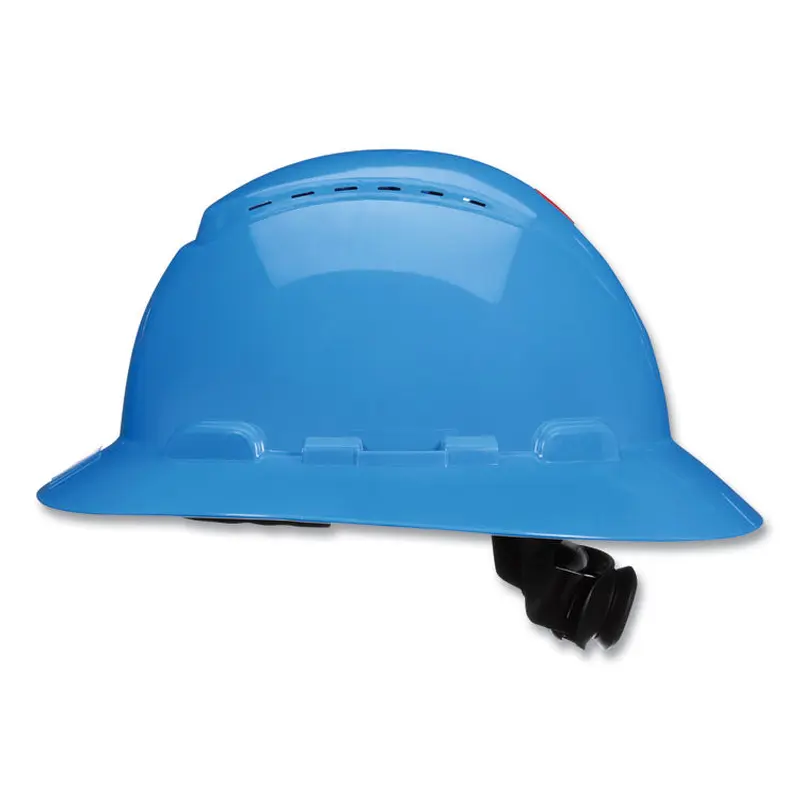 3M SecureFit H-Series Hard Hats, H-800 Vented Hat with UV Indicator, 4-Point Pressure Diffusion Ratchet Suspension, Blue (MMMH803SFVUV) Each