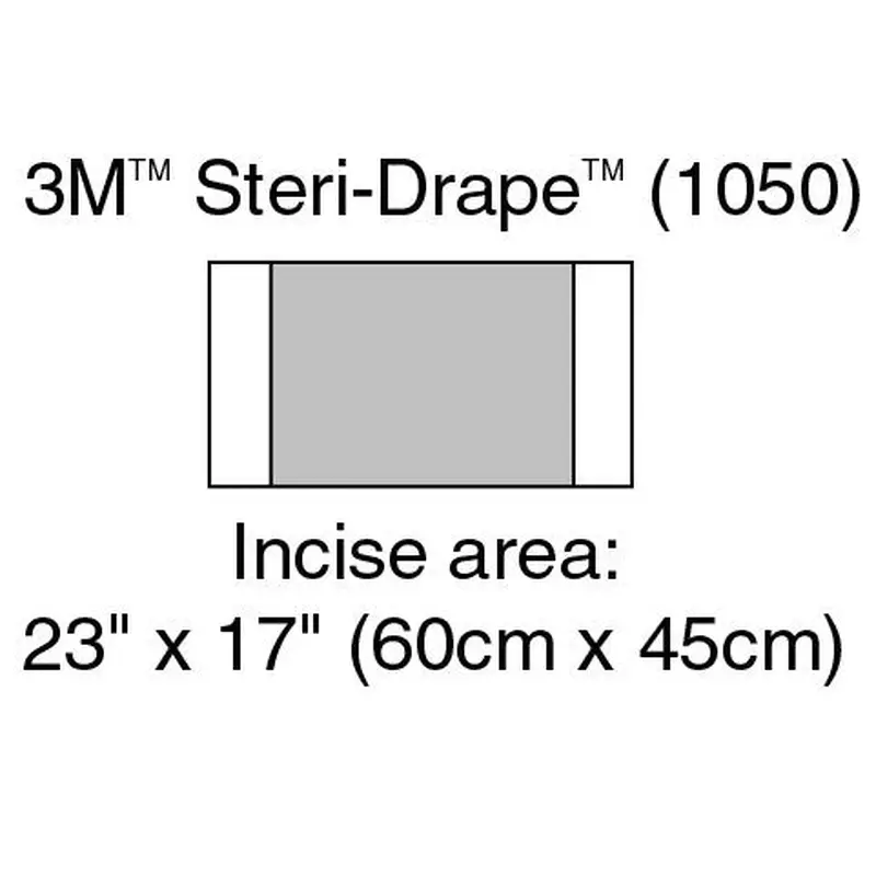 3M Steri-Drape Surgical Drape Large Incise Drape 17 W X 23 L Inch Sterile (5721_BX) 10/BX