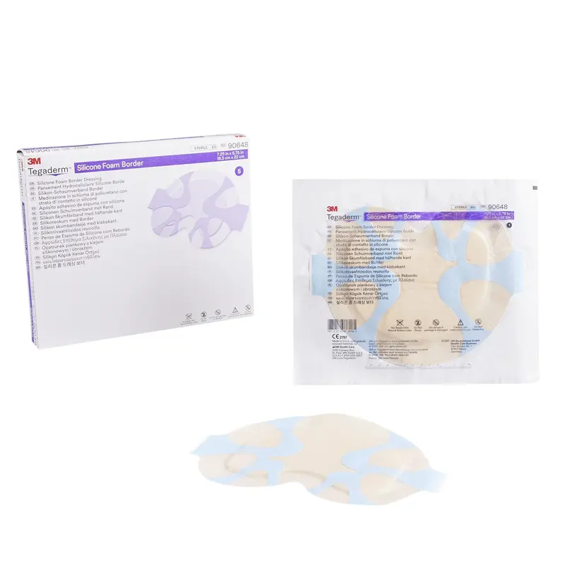 3M Tegaderm Foam Dressing 7-1/4 X 8-3/4 Inch With Border Film Backing Silicone Adhesive Large Sacral Sterile (1078889_CS) 20/CS