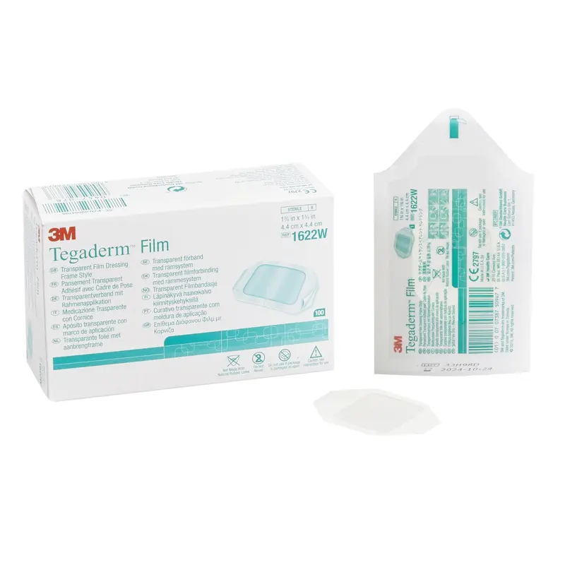 3M Tegaderm Transparent Film Dressing 1-3/4 X 1-3/4 Inch Frame Style Delivery Rectangle Sterile (264435_BX) 100/BX