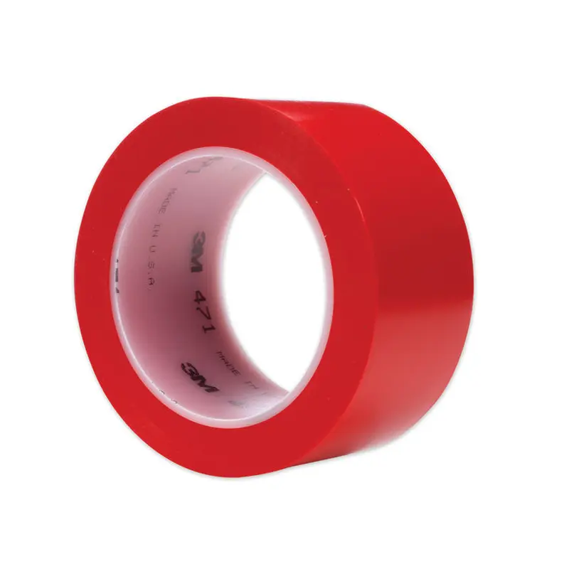 3M Vinyl Floor Marking Tape 471, 2" x 36 yds, Red (MMM471IWRED) Each