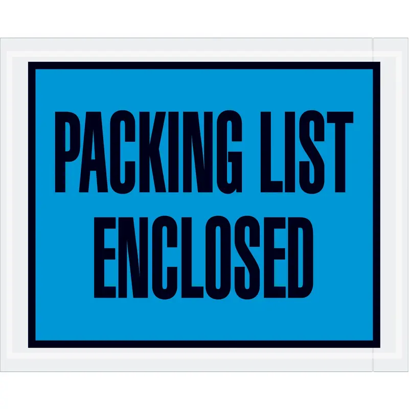 4 1/2 x 5 1/2" Blue "Packing List Enclosed" Envelopes (PL403) Case Of 1000
