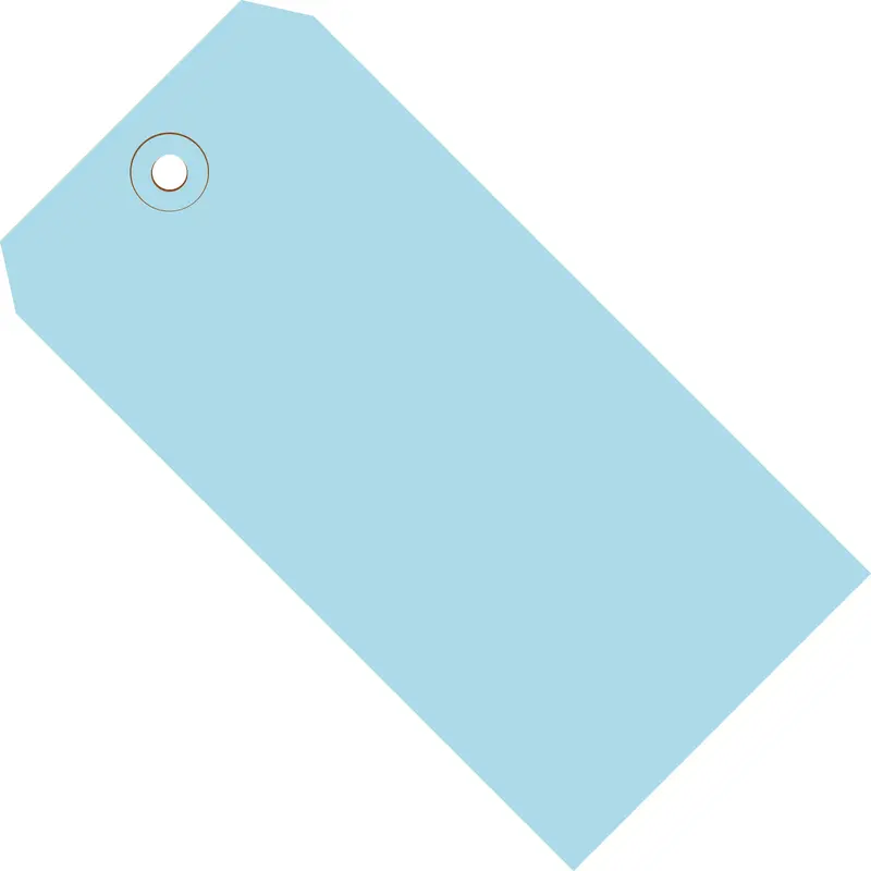 4 1/4 x 2 1/8" Light Blue 13 Pt. Shipping Tags (G11041B) Case Of 1000