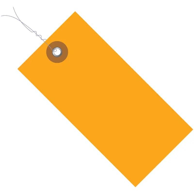 4 1/4" x 2 1/8" Orange Tyvek PW Shipping Tag (G14043E) Case Of 100